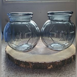 Halloween pumpkin jars